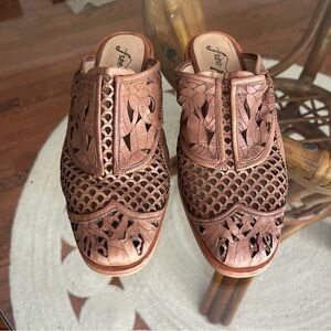 Free People leather mules